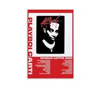Playboi Carti Poster Whole Lotta Red Poster Canvas Wall Art Decorative Home Decor Painting for Living Room Bedroom 12x18inch(30x45cm) Unframe-style-11