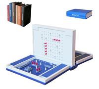 Playbook Board Game, Playbook'd - Hangman, 3D Hangma Game, Playbook'd Chess, Four in a Row, Sea Battle, Backgammon, Mancala and Hangma , Portable Books Design Board Game for Adults (Sea Battle)