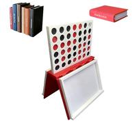 Playbook Board Game, Playbook'd - Hangman, 3D Hangma Game, Playbook'd Chess, Four in a Row, Sea Battle, Backgammon, Mancala and Hangma , Portable Books Design Board Game for Adults (Four in a Row)