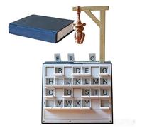 Playbook H-angman - Magnetic H-angman Game Book, 3D Printed Magnetic Chess Set, Portable Books Design H-angmans Game For Adults, Vocabulary Words Spelling Challenge Table Board Games