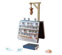 Playbook H-angman - Magnetic H-angman Game In A Book, 3D Printed Magnetic Chess Set, Portable Books Design H-angmans Game For Adults, Vocabulary Words Spelling Challenge Table Board Games (Blue)