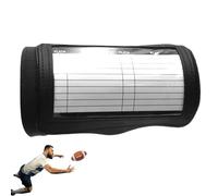 Playbook Wristband - Athletic Play Strap, QB Armband | Portable Elastic Fit, Clear Slot Insert Panel, Compact Keeper Enhances Football Performance, Youth League, Training Session