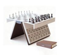Playbook'd 3D Printed Magnetic Chess Set - Book Design Folding Board Game, Portable Compact Book Board Game for Adults, Home Decorative Gift