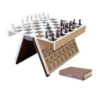 Playbook'D - Chess, 3D Printed Foldable Chess Set, Book Board Games, Magnetic Chess Set with Storage, for Strategy Enthusiast and Family Strategy Game