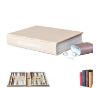 Playbook'd Chess, Book Board Games, 3D Printed Book, Magnetic Set, Four in a Row, Sea Battle, Backgammon, Mancala, Hangman, Portable Books Design Board Game for Adults (Backgammon)