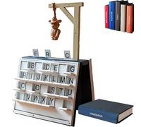 Playbook'd Chess, Book Board Games, 3D Printed Chess Book, Magnetic Chess Set, Four in a Row, Sea Battle, Backgammon, Mancala, Hangman, Portable Books Design Board Game