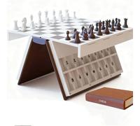 Playbook'd Chess, Book Board Games, 3D Printed Chess Book, Magnetic Chess Set, Four in a Row, Sea Battle, Backgammon, Mancala, Hangman, Portable Books Design Board Game