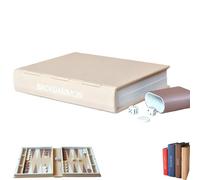 Playbook'd Chess, Book Board Games, 3D Printed Magnetic Set, Four in a Row, Sea Battle, Backgammon, Mancala, Hangman, Portable Books Design Board Game (Backgammon)