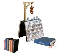 Playbook'd Chess | Book-Style Board Games, Magnetic Chess Set, 3D Printed | 4-in-a-Row, Sea Battle, Hangman | Portable Board Games For Adults(Hangmans)