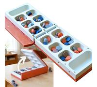 Playbook'd Chess - Mancala Board Game, Foldable Book Design Magnetic Chess Board with Storage, Decorative Bookshelf Strategy Game, Travel Set & Educational Family Games for New Year (1set)