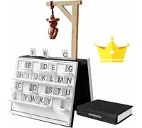 Playbook'd Hangman Board Game, Portable Folding 3D Printed Book Games, Magnetic Hangman in a Book Game for Adults, Vocabulary Words Spelling Challenge Table Games
