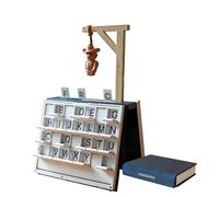 PlayBook'd - Hangman, Folding Playbook Board Game, Magnetic Hangman Challenge Game, Portable 3d Printed Board Games (A)