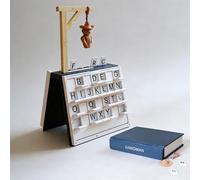 PlayBook'd Hangman Game, 3D Printed Book Style Portable Board Game, Vocabulary Spelling Challenge, Travel Friendly Word Game For Family, Kids And Adults (A)