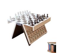 Playbook'd - Hangman Game, Magnetic Chess Game, Mancala Board Game, Backgammon Sets, Four in a Row Game, Sea Battle, 3D Chess Set, Playbook'd Book Board Games (Chess)