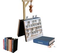 Playbook'd - Hangman Game, Magnetic Chess Game, Mancala Board Game, Backgammon Sets, Four in a Row Game, Sea Battle, 3D Chess Set, Playbook'd Book Board Games, Bookshelf Board Games (Hangman)