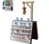 PlayBook'd - Hangman Game Magnetic Cowboy, Vocabulary Words Spelling Challenge Table Game, 3D Printed Hangman Challenge Game,Portable Books Design Board Game