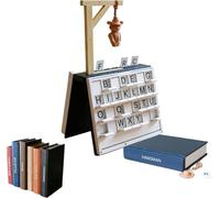 Playbook'd Hangman,Hangmans Game Magnetic Cowboy 3D Printed,Playbook Board Game,Magnetic Chess Set,Vocabulary Words Spelling Challenge Table Game,Portable Books Design Board Game (Hangman)