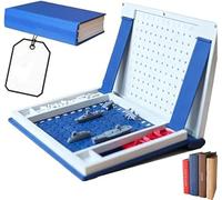 Playbook'd - Hangman - Portable Books Design Board Game, Magnetic Chess Set, Book Board Games Included Chess, Four in a Row, Sea Battle, Backgammon, Mancala (Sea Battle)