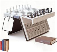 Playbook'd - Hangman - Portable Books Design Board Game, Magnetic Chess Set, Book Board Games Included Chess, Four in a Row, Sea Battle, Backgammon, Mancala (Chess)