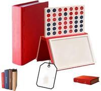 Playbook'd - Hangman - Portable Books Design Board Game, Magnetic Chess Set, Book Board Games Included Chess, Four in a Row, Sea Battle, Backgammon, Mancala (Four in a Row)