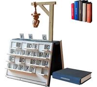 PlayBook'd - Hangman, Vocabulary Words Spelling Challenge Table Game, Hangman Challenge Game,Portable Books Design Board Game for Adults