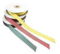 Playbox 25m x 15mm Checkered Ribbon (Yellow)