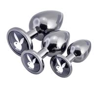 Playboy - Anal Plug Set - 3 Pieces (Silver)