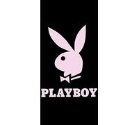 Playboy Bath Towel Bunny 70 x 140 cm Black Pink Rabbit Logo Playmates Lifestyle Magazine Classic Grils Girls Pink Towel Beach Towel Bath Towel Sauna Towel Beach Towel Shower Towel Matches Bed Linen