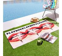 Playboy Lips Cover Cotton 75x160cm Beach Towel Red
