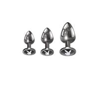 Playboy Pleasure 3 Ways Anal Training Kit - Black Black