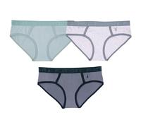 Playboy Women's Juniors Ladies Bunny Print Underwear and Sports Bra Sets in Sizes XXS-XL, 3-pack Basic Boyfriend Brief, M
