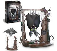 PLAYBRIX Halloween Bat Building Blocks Set for Adults, Lego Compatible, 839 Pieces, Bat Model, Toy for Home and Office Decoration, Teens and Boys Ages 8+