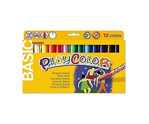 Playcolor 10521 5 g Basic Pocket Solid Poster Paint Stick (Pack of 12)