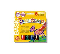 PlayColor, PC10711 Basic Solid Poster Paint One Set, Pack of 6, 15 x 2 x 14.5 cm