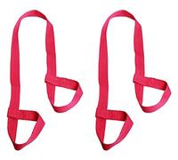 PlayCool Durable Yoga Mat Harness Strap Sling, Yoga Mat Carrying Strap - Rosered 2pcs