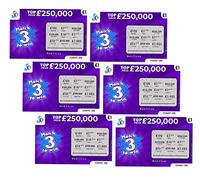 Playcrate 6 X Fake Joke Scratch Cards - Winning Lottery Ticket Practical Prank- Every card appears to win £100,000 or £250,000