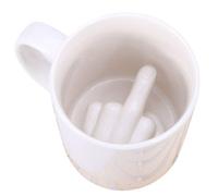 Playcrate Up Yours Mug Finger Funny Porcelain Mug - A Hilarious Novelty Gross Gift For That Special Someone!