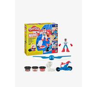 Play-Doh Marvel Captain America Moto-Slicer Playset with Bendy Action Figure, Wings & 3 Tubs, Arts and Crafts Toy for Kids (4+), Non-Toxic Modelling Compound, For Kids