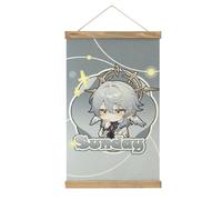 PLAYDOM HonKai Star Rail Sunday Scroll Canvas Scroll Painting Art Poster Decor Art Mural (D)