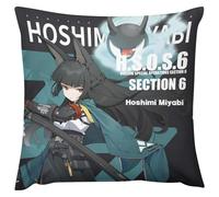 PLAYDOM Zenless Zone Zero Billy Kid VonLycaon Nicole Demara Ellen Joe,18 * 18 inch- Throw Pillow Decor for Home Sofa Bedding (Hoshimi Miyabi)