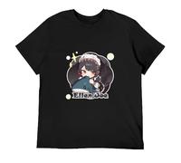 PLAYDOM Zenless Zone Zero Ellen Joe Graphic T-Shirt Black & White,Casual Cotton Crewneck Tee for Men & Women (Black-A,XL)