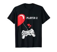 Player 2 Valentines Day Gaming Matching Couple Gamer Outfit T-Shirt