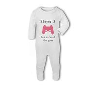 Player 3 has Entered The Game Pink Gamer - Baby Romper Suit - 3-6 Months