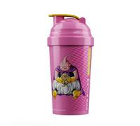 Player Ammo X DRAGON BALL Z DBZ | Officially Licensed Limited Edition 600ml Full-Colour Shaker | Made in the UK | BPA-Free Mixer Bottle with Mesh System for Smooth Mixing (Pink Buu DBZ)