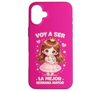 Playera Big Sister: Voy a Ser la Mejor Hermana Mayor Anuncio Case for iPhone 16 Plus