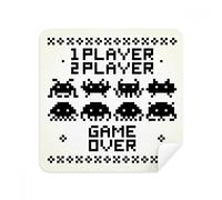 Players Game Over Little Monster Pixel Glasses Cleaning Cloth Phone Screen Cleaner Suede Fabric 2pcs
