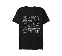 PlayerUnknown's Battlegrounds - Sketch Items - T-Shirt - black - M - 100% Cotton M