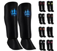 Playerz Adult Element Shin Guards - Premium Leg Protection for MMA, Muay Thai and Kickboxing - Lightweight, High-Impact Shin Pads With a Non-Slip Design for Men and Women
