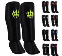 Playerz Adult Element Shin Guards - Premium Leg Protection for MMA, Muay Thai and Kickboxing - Lightweight, High-Impact Shin Pads With a Non-Slip Design for Men and Women