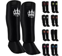 Playerz Adult Element Shin Guards - Premium Leg Protection for MMA, Muay Thai and Kickboxing - Lightweight, High-Impact Shin Pads With a Non-Slip Design for Men and Women